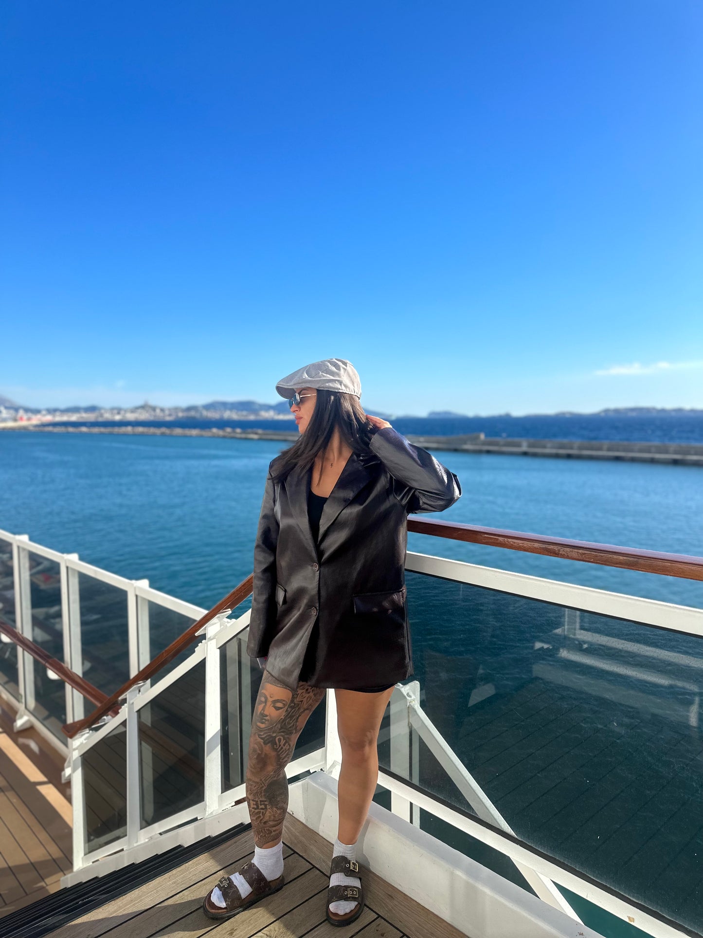 Giacca in pelle over