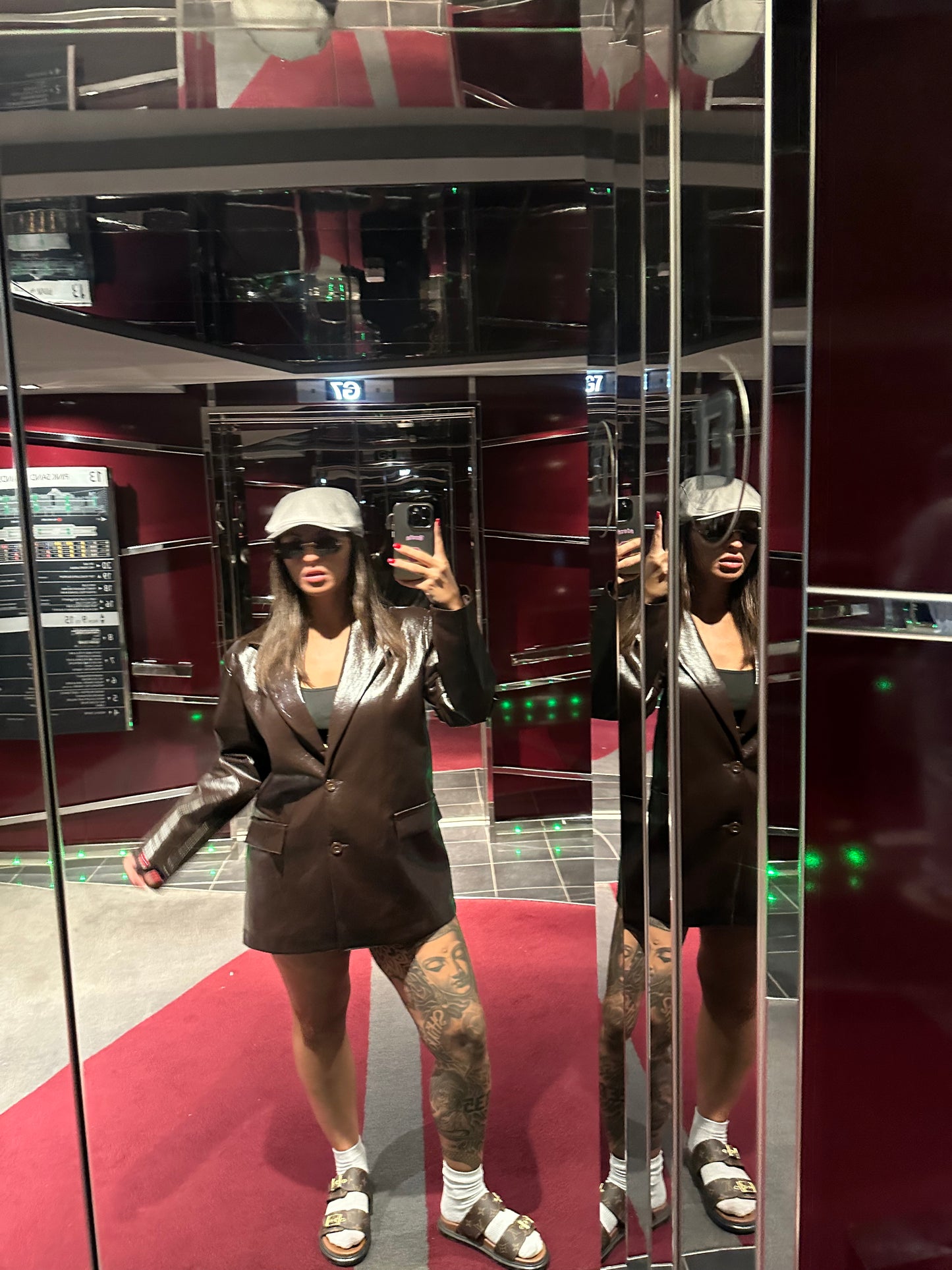 Giacca in pelle over