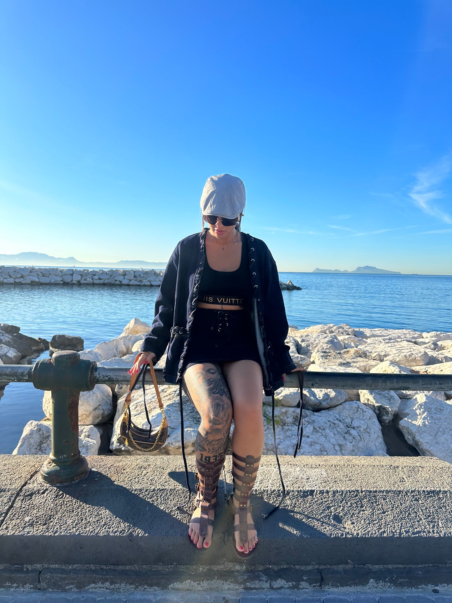 Coordinato in Denim intrecciato