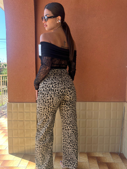 Pantalone leopardato