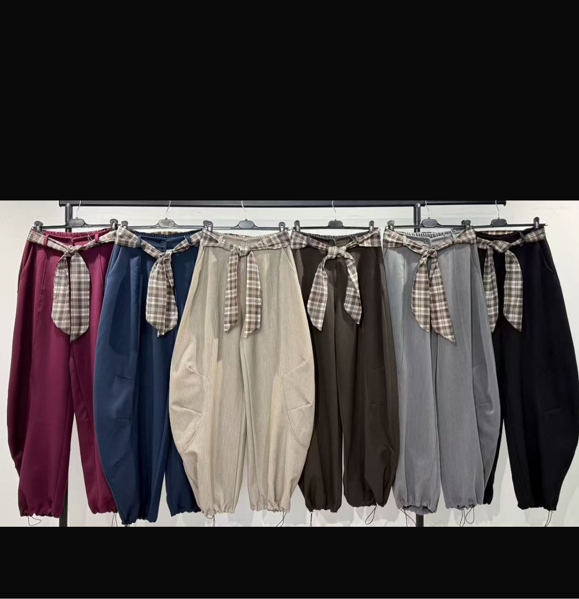 Pantalone ballon quadri