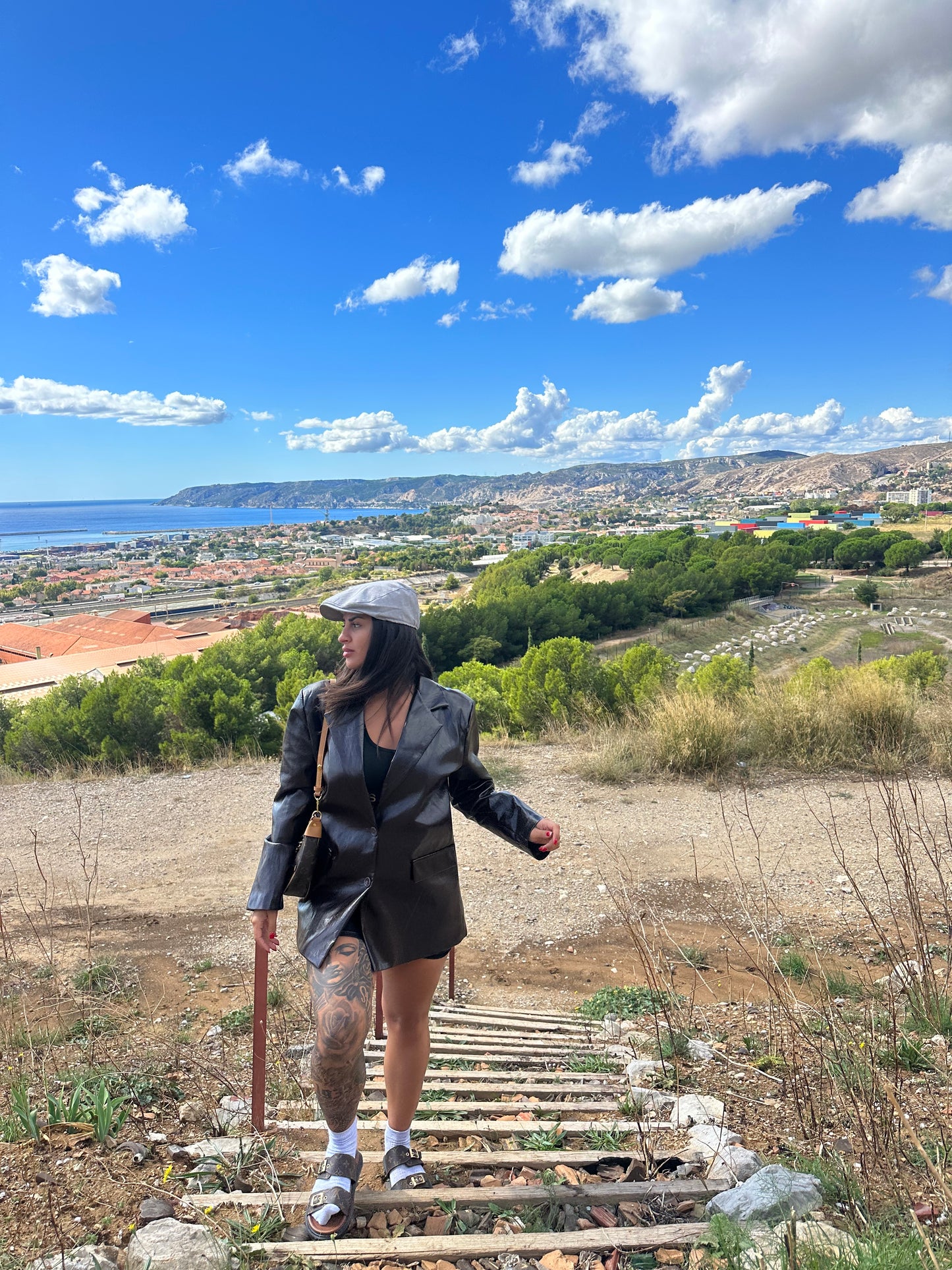 Giacca in pelle over