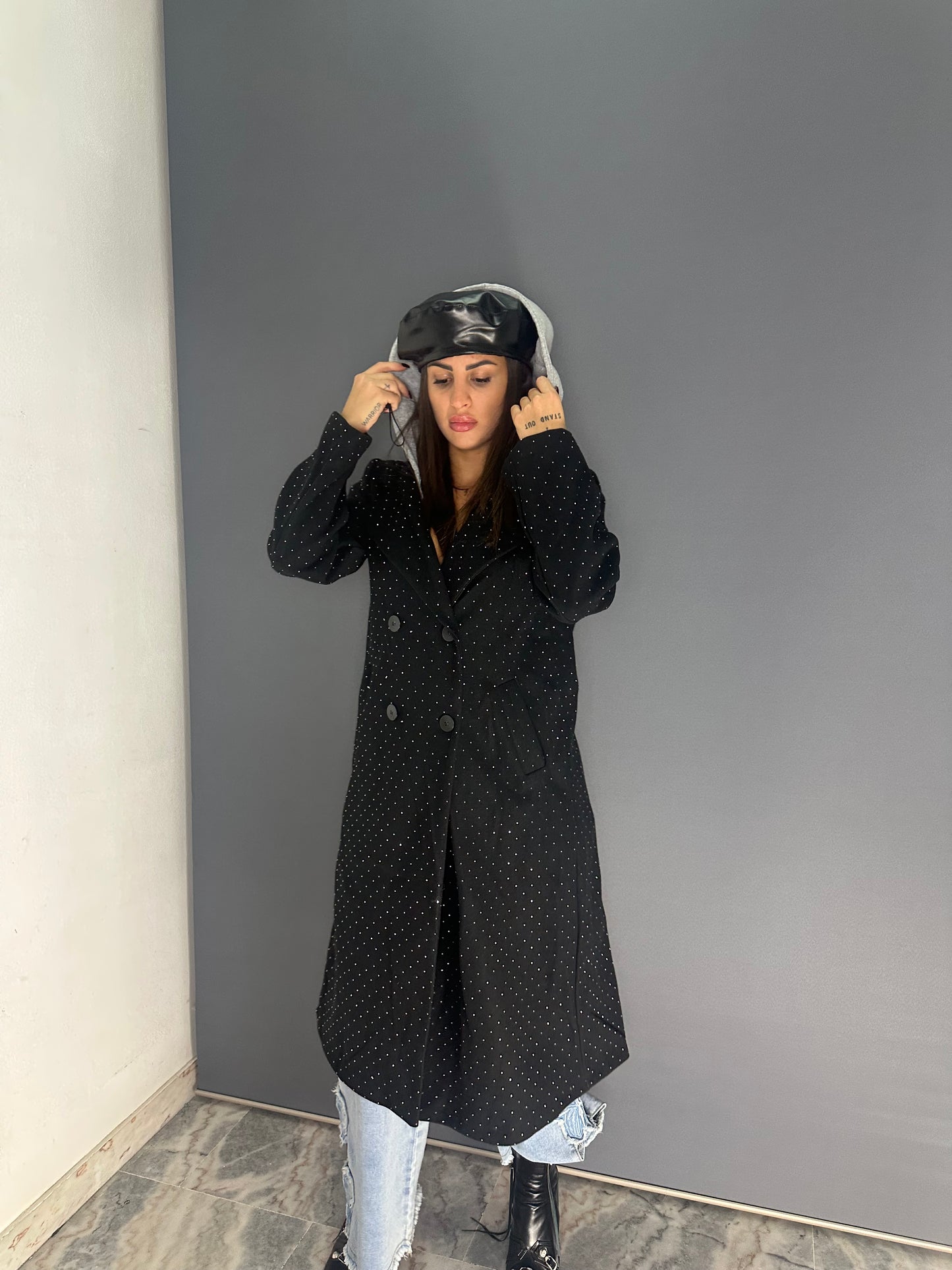 Cappotto luxury con cappuccio