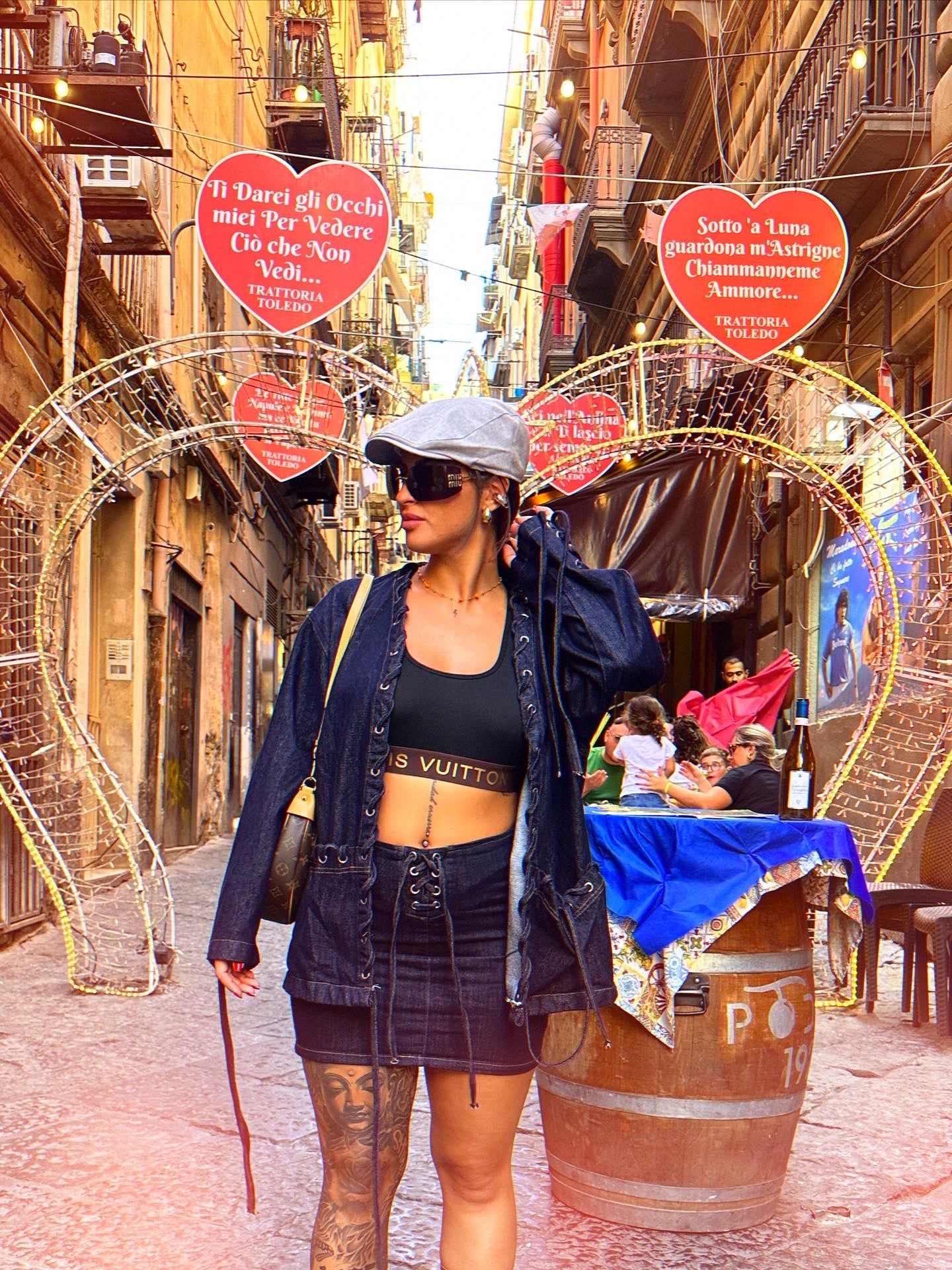 Coordinato in Denim intrecciato