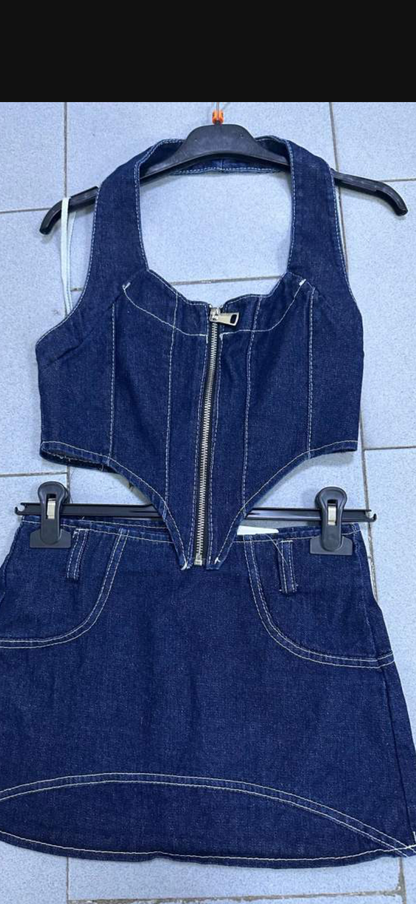 Denim Obsession Set 💙⛓️