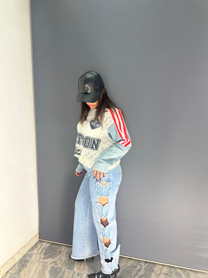 Jeans farfalla